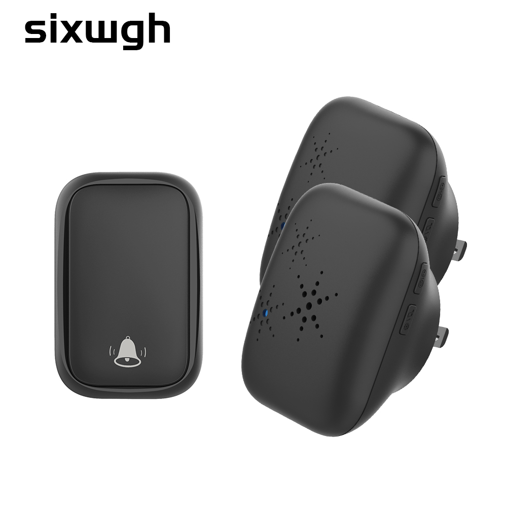 Wireless Doorbell US EU UK Plug Self-powered Waterproof outdoor ring Door Bell Home Welcome Door Chimes doorbell: WHITE / us