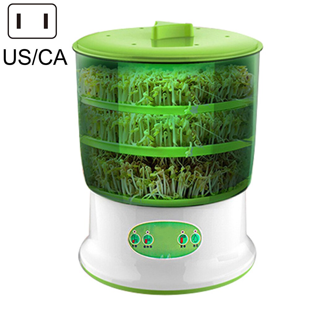 2/3 capas US EU UK automática máquina de brotes de frijol capas automática germinador eléctrico semilla semillero crecimiento maceta de vivero: US 3 Layer