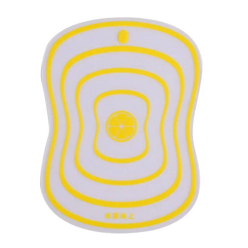 1 Stück, Schneidebrett, Küchen-Schneidebrett aus Kunststoff, transparentes Schneidebrett, rutschfestes Gemüse- und Fleischschneidebrett, Hackbrett: 350x250x15mm / YELLOW