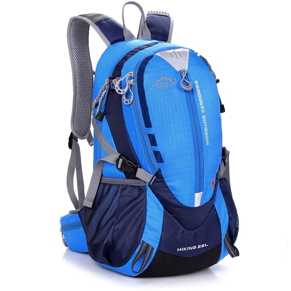 25L Waterproof Hiking Backpack Men Trekking Travel Backpacks for Women Sport Bag Outdoor Climbing Mountaineering Bags Hike Pack: Blue Color