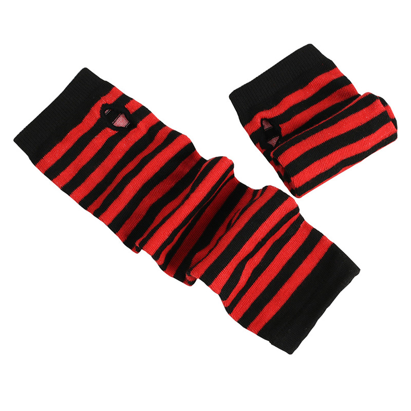 Summer Women Men stripe Print Wrist Arm Warmer Thin Stretchy Summer Sun Protect Long Arm Warmer Elbow Gloves Sleeves