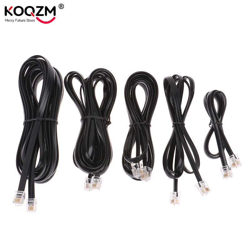 Cable de datos RJ11 RJ12 6P6C, Cable de datos Modular macho a macho, cableado recto, PIN out, teléfono, auricular, Cable de extensión de voz