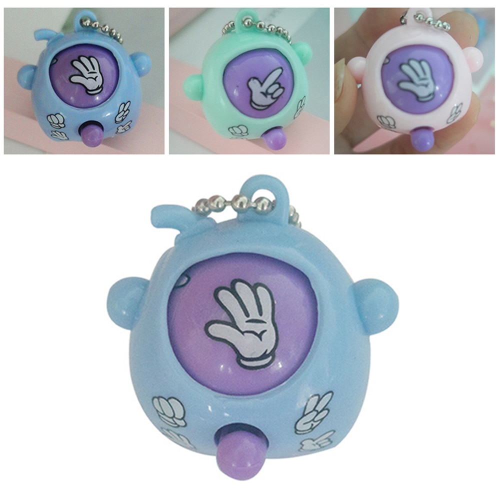 6Pcs Family Game Finger-Guessing Keychain Rock Paper Scissors Play For Kids Christmas