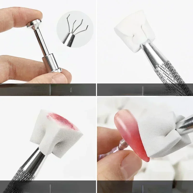 Esponja para decoración de uñas, herramientas de estampado degradado, esmalte de Gel, pincel degradado de Color, brillo en polvo, bolígrafo punteado, accesorios de manicura, 50/100 unidades