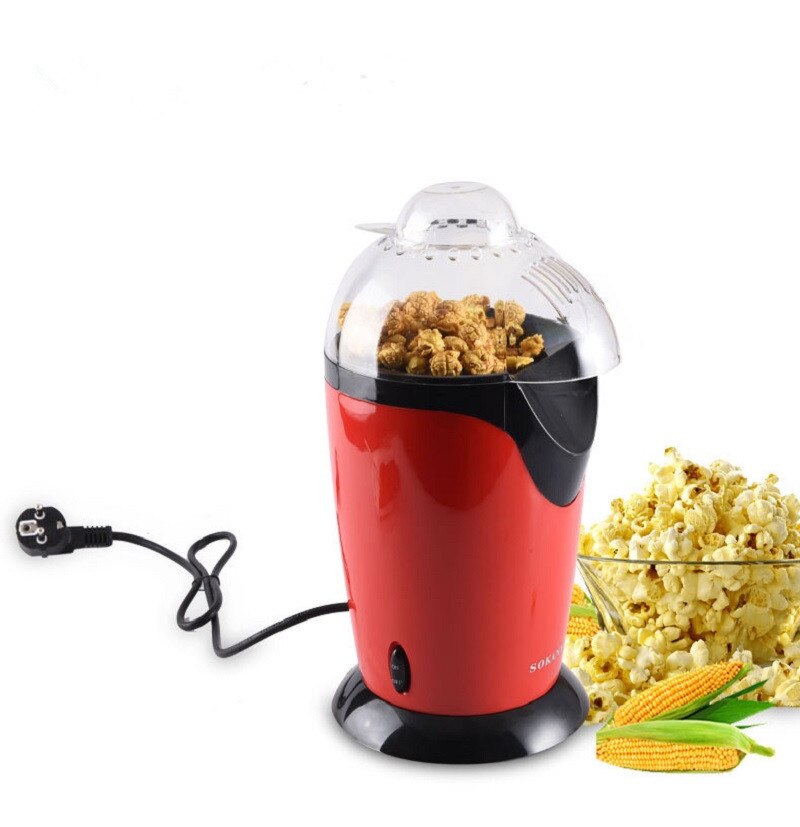 Draagbare Elektrische Popcorn Maker Huishoudelijke Popcorn Makers Air Corn Popper Geschikt Diy Elektrische Popcorn Thuis Makers Eu Plug