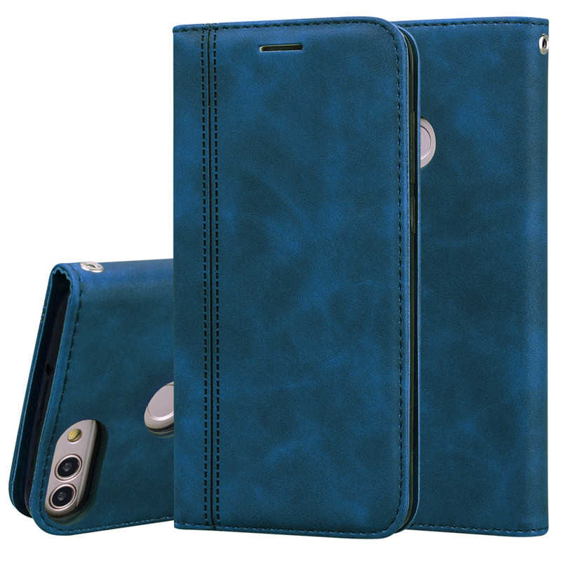 Pour Huawei P Smart FIG-LX1 étui portefeuille en cuir magnétique, étui de téléphone à rabat de carte pour Huawei P Smart Psmart Coque de protection