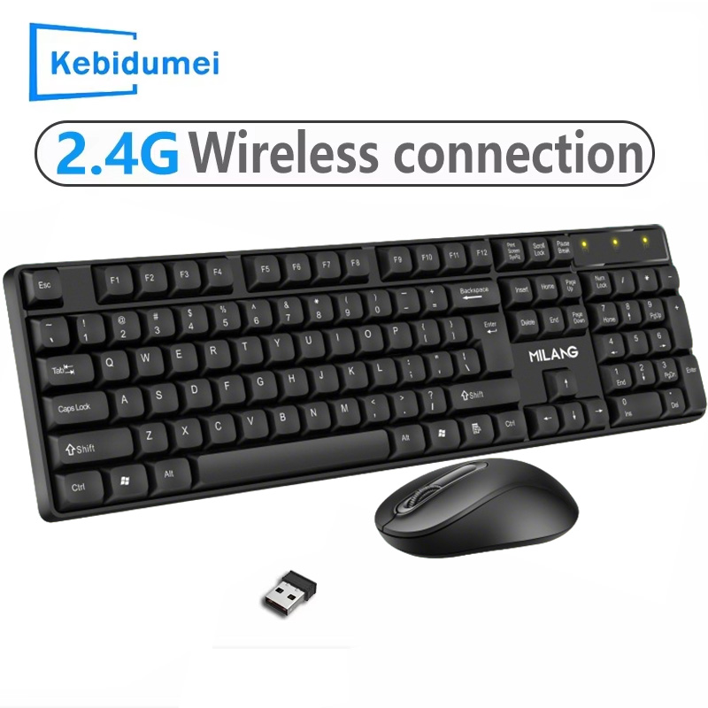 2.4GHz Wireless Keyboard Mouse Set Gaming Keyboard Mouse Kit Tablet keyboard for Android TV Box Laptop PC Office Accessories: Default Title