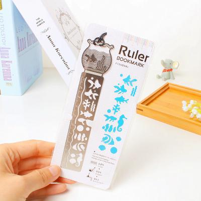 1 PC 4 Stil Wählen Nette Kawaii Kreative Pferd VogelkäFeige Hohl Metall Lesezeichen Lineal Für freundlicher Schüler Schule Liefert: C