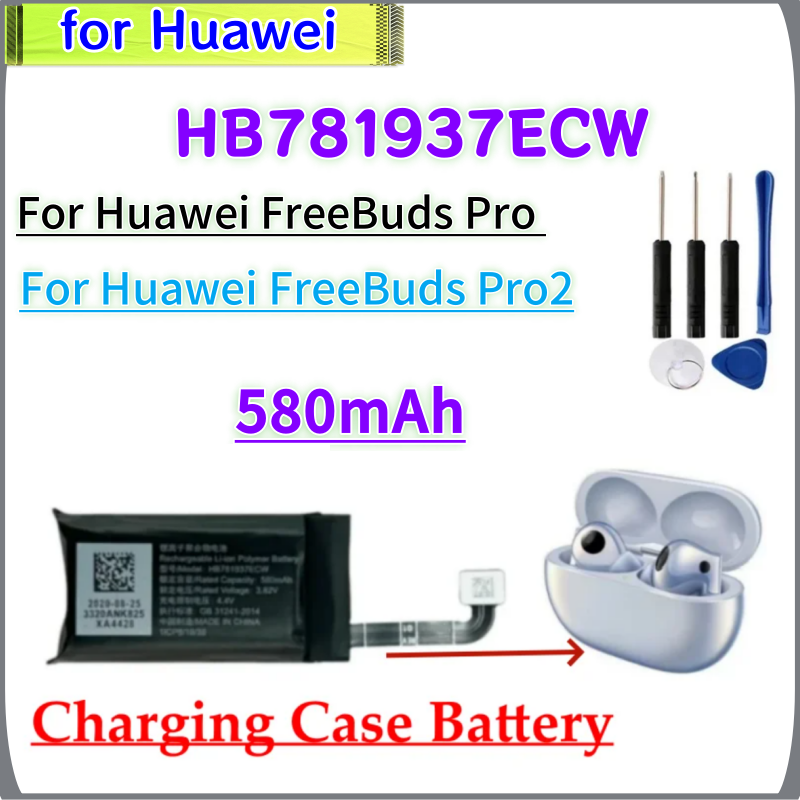 Bluetooth Earphone Battery CP1160 HB781937ECW Charging Case Battery For Huawei FreeBuds Pro / FreeBuds Pro 2 + Free Tools: Orange