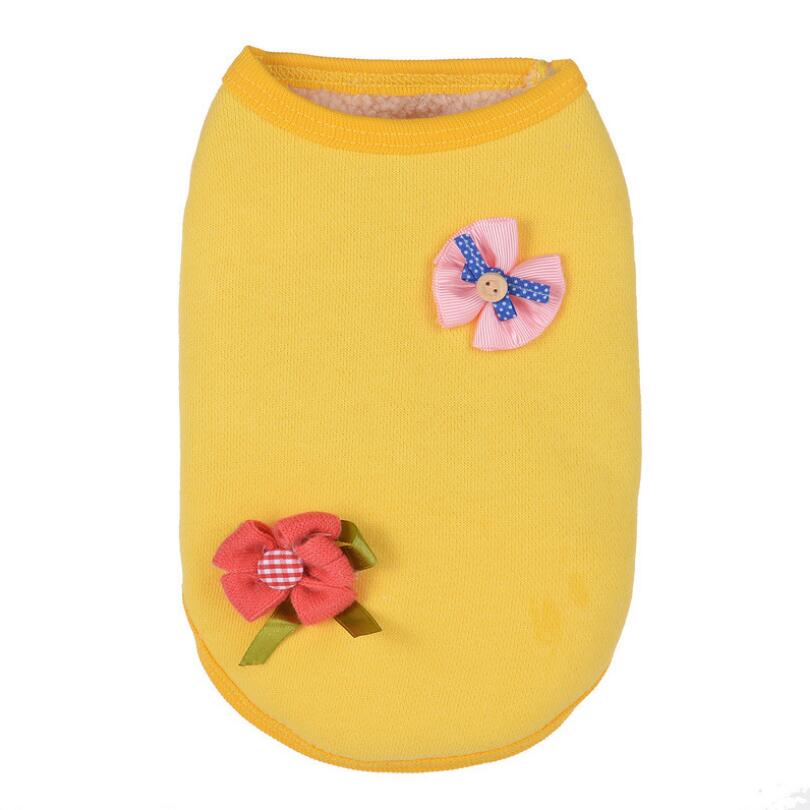 Gilet de chiot de dessin animé de couleur aléatoire vêtements de chien gilet de chat chaud pour petits chiens manteau de chaton chihuahua bouledogue français vêtements pour animaux de compagnie 35