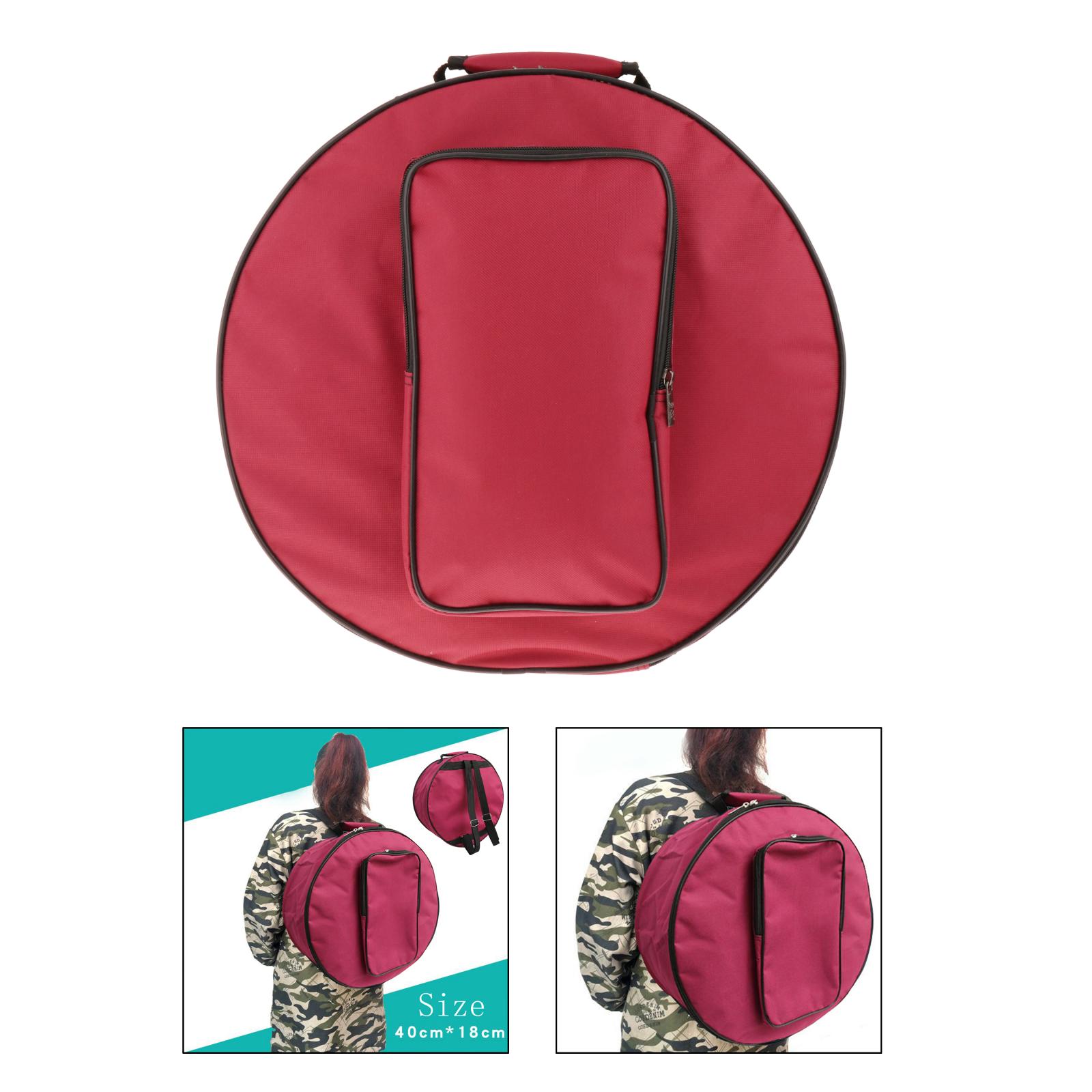 Snare Drum Bag Backpack Case Storage Bag with Shoulder Strap Outside Pockets Instrument Parts