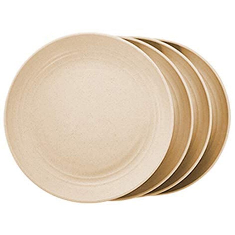 Lightweight Unbreakable Wheat Straw Plates: White