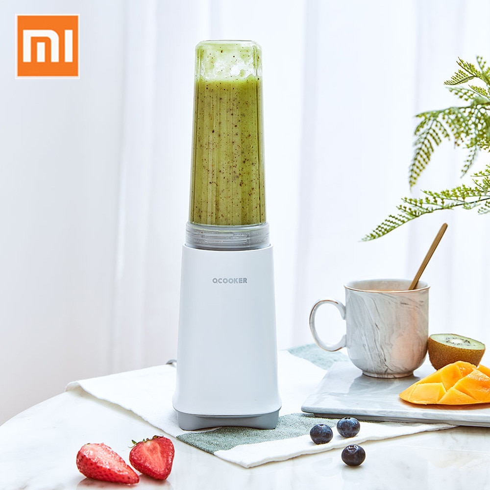 Xiaomi-licuadora portátil para cocina, procesador de alimentos y frutas, exprimidor de mano eléctrico, taza de fruta de 280ML, Mini mezclador blanco para viaje