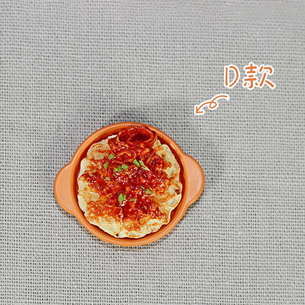 1pcs 1/12 Dollhouse Miniature Accessories Mini Scallion Noodles With Meat Sauce Food Model Simulation Toys for Doll House Decor: D