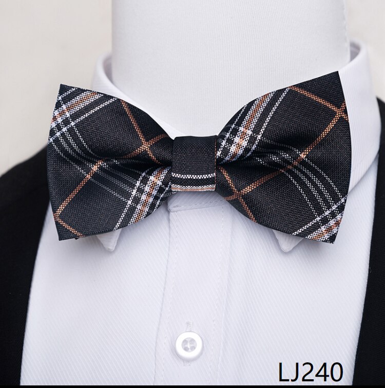Pajarita de de para hombre, accesorios de boda de color gris oscuro con puntos, pajarita Formal para el día de los amantes de la