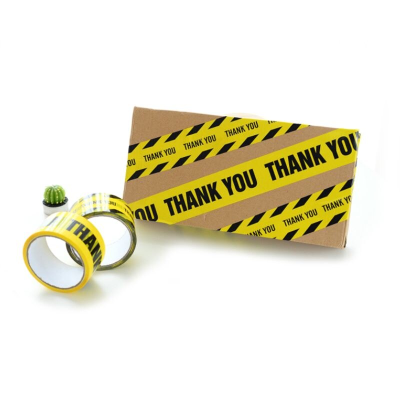 1 Roll 25m Yellow Opp Warning Tapes Caution Mark Work Safety Adhesive Tapes DIY Sticker For Mall School Factory Y5LB