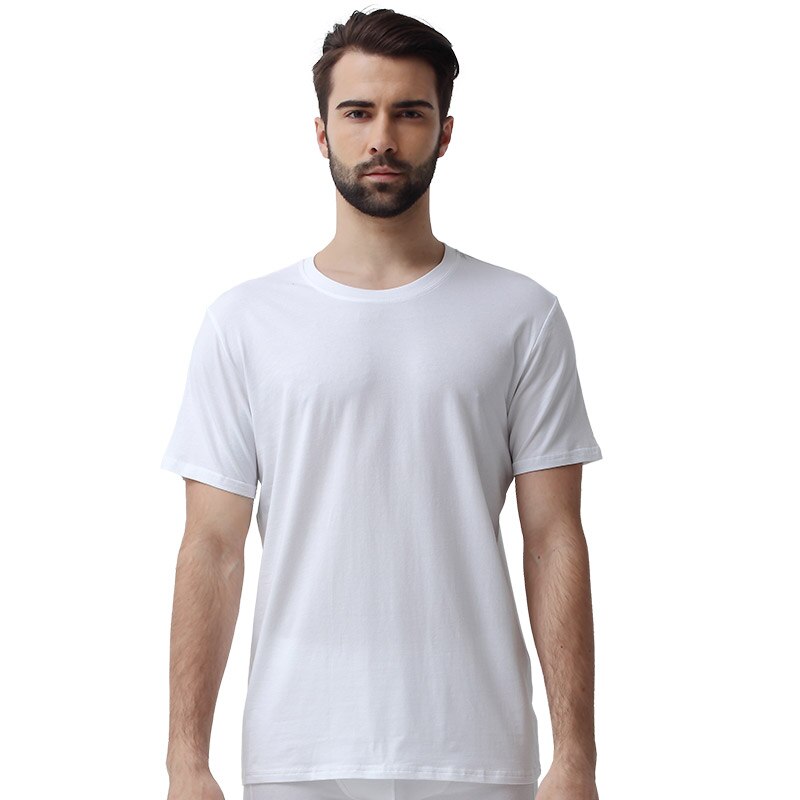 SCHIESSER 2-piece Men's Supima Cotton breathable round neck short-sleeved T-shirt E5/17095M: (0000)White / L