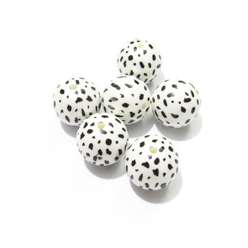 Neueste! 20mm 100Stck/tasche Acryl Druckpunkte Leopard Perlen Für Halskette/Schmuck