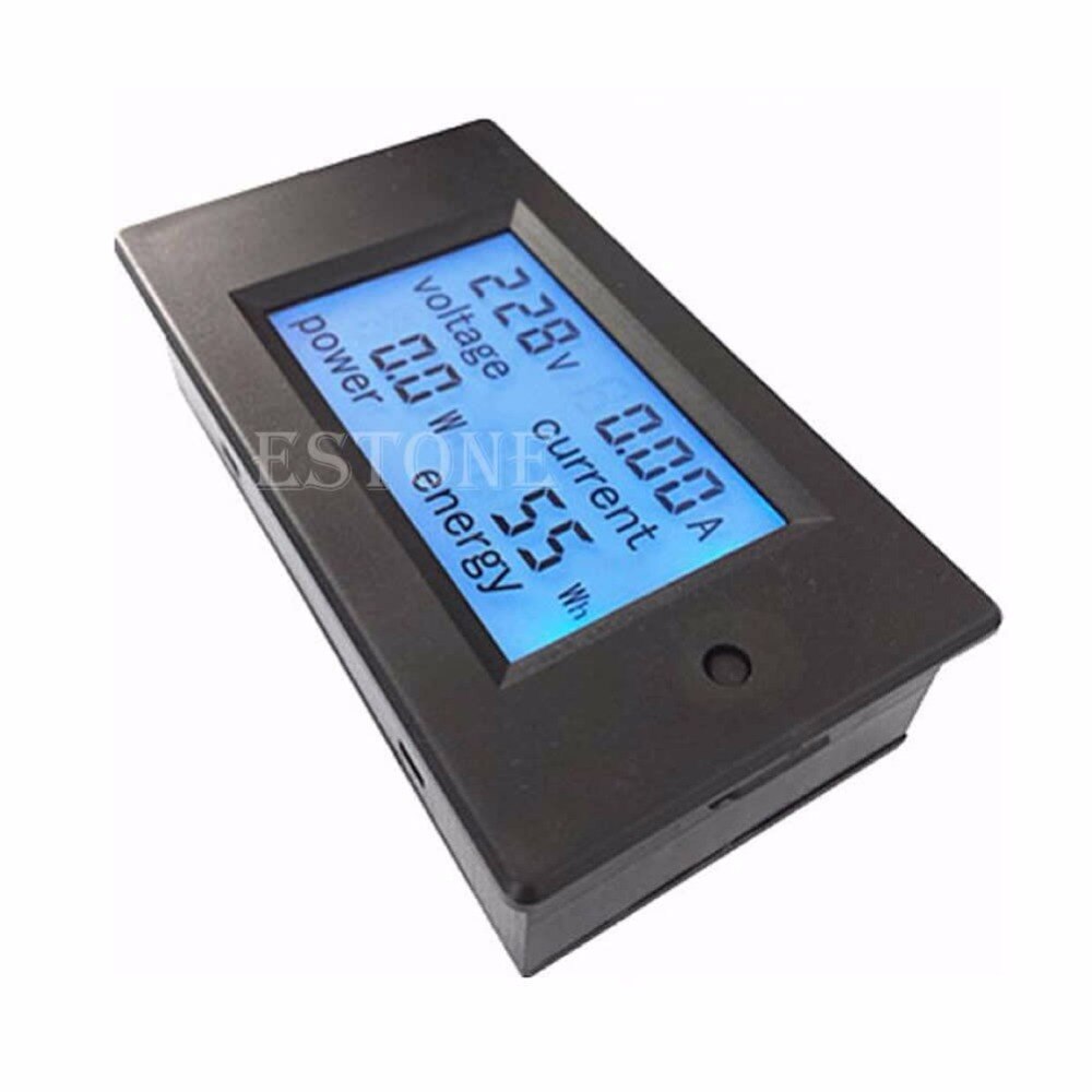 AC 80-260V LCD Digitale 20A Volt Watt Power Meter Ammeter Voltmeter