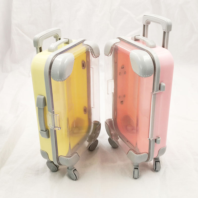 10 pièces faux cils boîte d'emballage rose bagages cils valise vison cils emballage moelleux et bouclé case vide