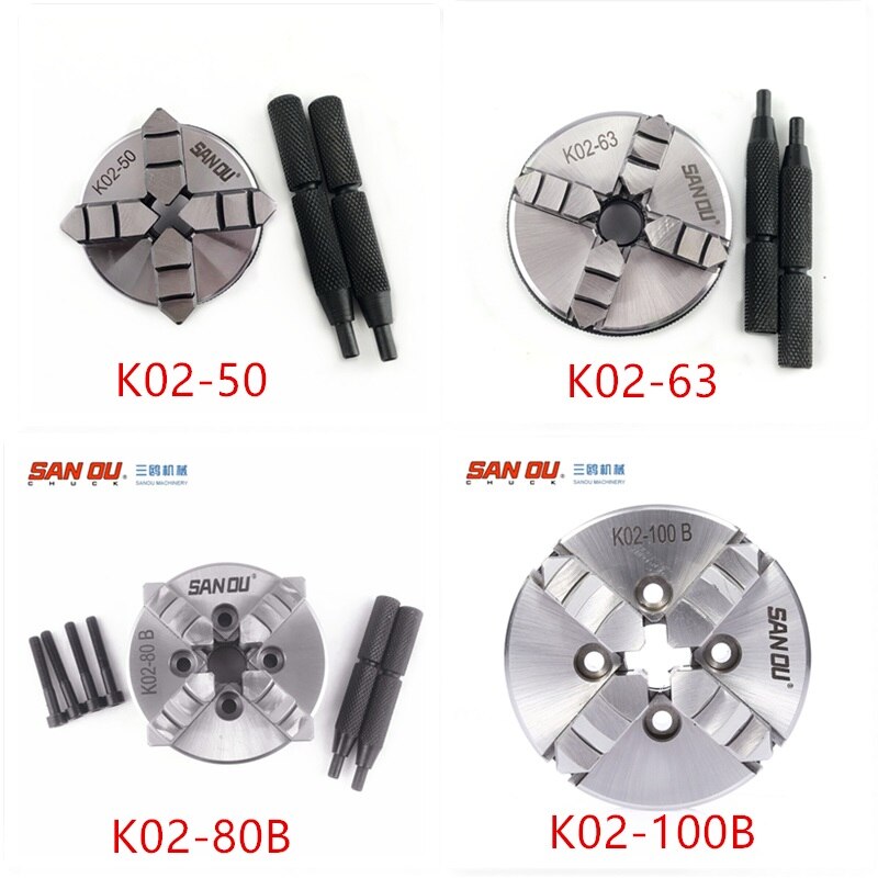 3/4 Kaken Staal Hout Draaibank Chuck 50Mm 63Mm Handleiding Chuck Zelfcentrerend Diy Metalen Hout Draaibank Gereedschap