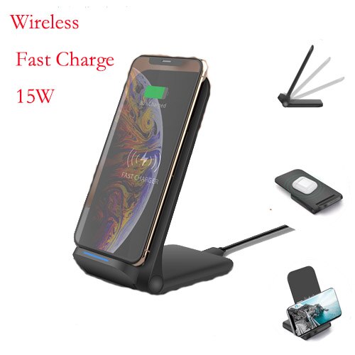 Fast Charger For Sony Xperia 1 II XZ3 XZ2 XZ2 Premium Qi Wireless Charger Charging Pad Power Case Phone Accessory: Sony Xperia 1 II / 15W black