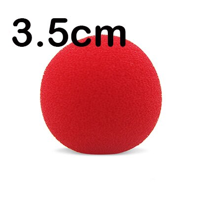 100 sztuk 3.5cm Super miękka gąbkowa kulka palec magiczne sztuczki bliska Magia iluzje sztuczka rekwizyty piłka pojawiające się/znikające Magie: czerwony Dia 3.5CM