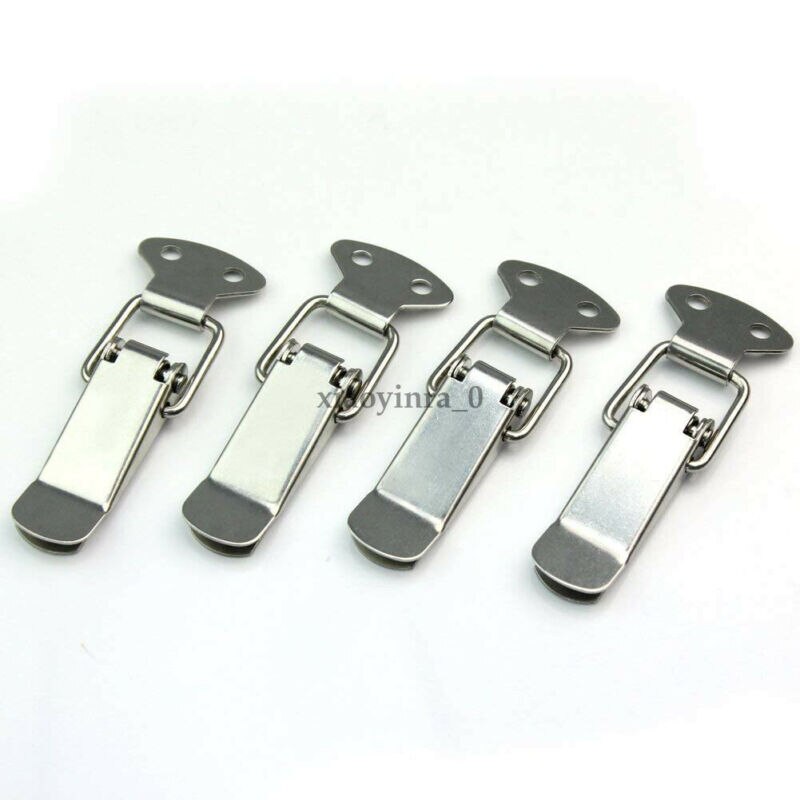 1Pcs Stainless Steel Case Box Chest Spring Loaded Lock Clasp Toggle Latch Catch Tension Lock Box Lock Cap Lock 4mm 73mm