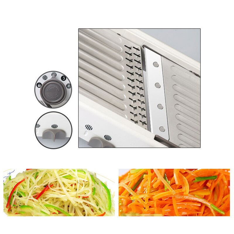 Mandolina Manual para cortar verduras, rallador, rebanador de frutas, rallador ajustable, accesorios de cocina, herramienta de cocina