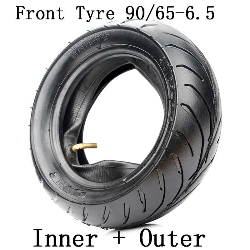 1 juego de neumáticos aptos para 47CC 49cc Mini moto de cross Scooter motocicleta e-bike llanta para motocicleta neumáticos interiores exteriores 90/65-6,5 110/50-6,5: Front Tyre
