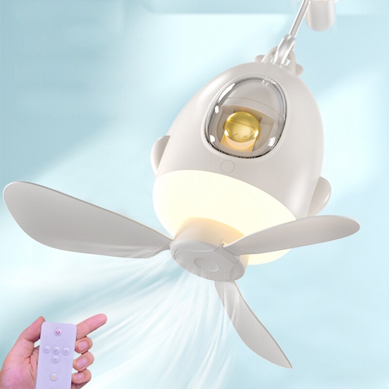 9.8in Plafond Ventilator Afstandsbediening Opknoping Fan W/Licht + Haak Voor Kinderen Slaapkamer