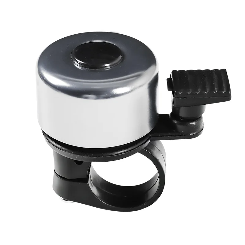 Timbre de bicicleta, timbre para manillar de bicicleta, aleación de aluminio, bocina para bicicleta de montaña y carretera, sonido, alarma de advertencia de seguridad para bicicleta de montaña, accesorios para ciclismo: Gris claro