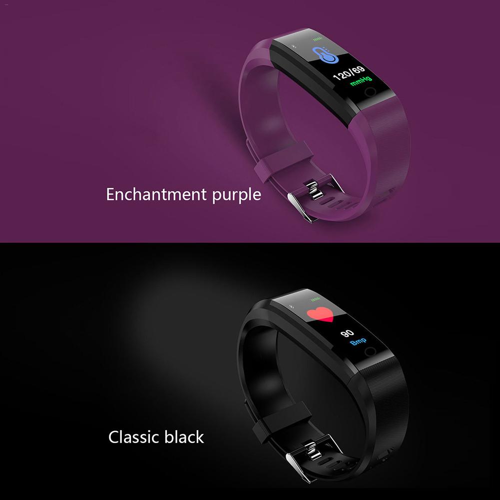 115Plus 0.96 pouces couleur écran Bracelet intelligent Sport montre intelligente pression artérielle exercice dynamique surveillance de la fréquence cardiaque étape C