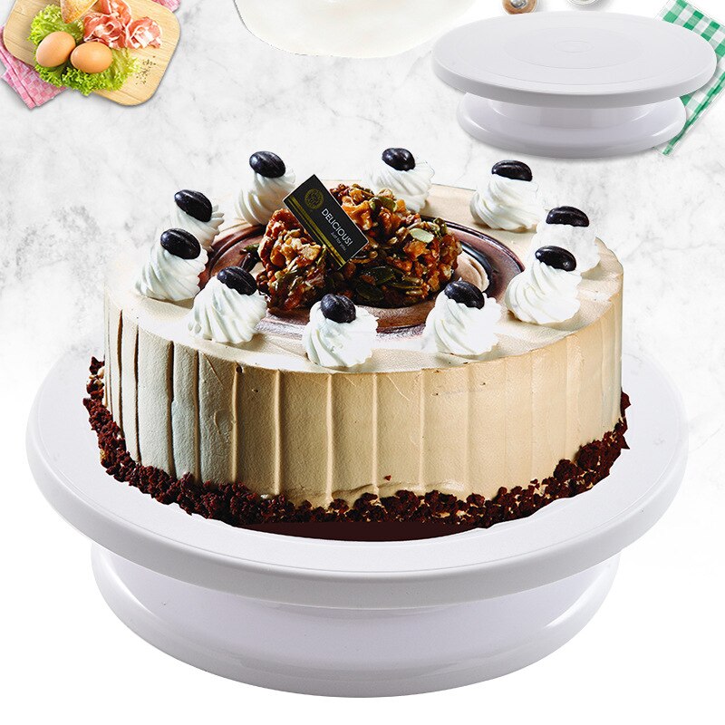 10 Inch Roterende Taart Draaitafel Witte Cake Stand Spinner Voor Taart Decoraties, Gebak, Cupcakes