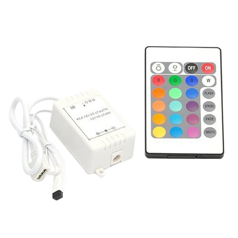 24 Button Wireless RGB LED Light Controller Ir Remote 12V Dimmer Retail: Default Title