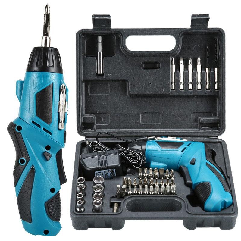 Electric Cordless Drill Driver Kit Cordless Screwdriver Mini Wireless Power Driver DC Lithium-Ion Battery