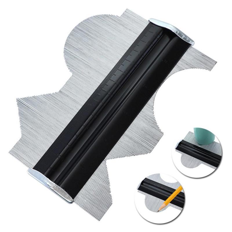 1 pieza, perfilómetro multifuncional de 6 pulgadas, pasador de Metal, herramientas de medición, regla de medición para carpintería Radian H1H9