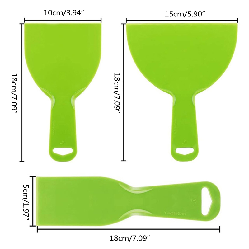 Practical 3 Pieces/Set Spackle Putty Knives for Drywall Putty Decals Wallpaper Baking Patching and Painting Shovel Tools