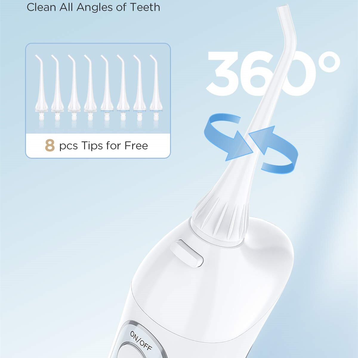 Fairywill Elektrische Schall- Zahnbürste &Ampere; Wasser Flosser USB Ladung Wasserdichte 5 Modi 3 Pinsel Köpfe Zahnbürsten Zähne Reiniger