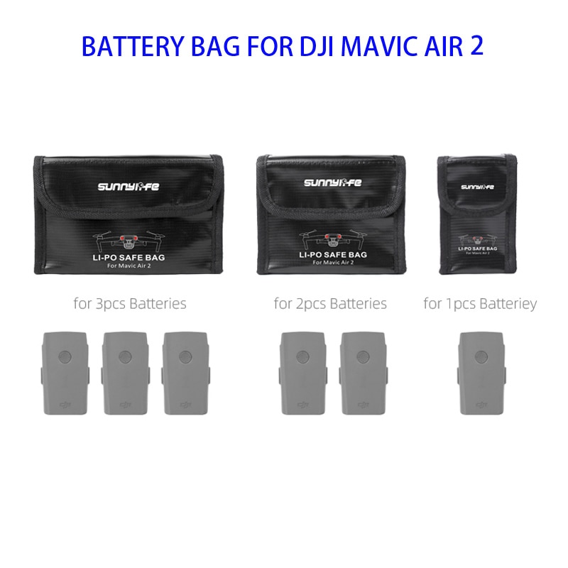 Lipo Safe Bag Explosieveilige Beschermende Batterij Opbergtas Voor Dji Mavic Air 2 Drone Accessoires