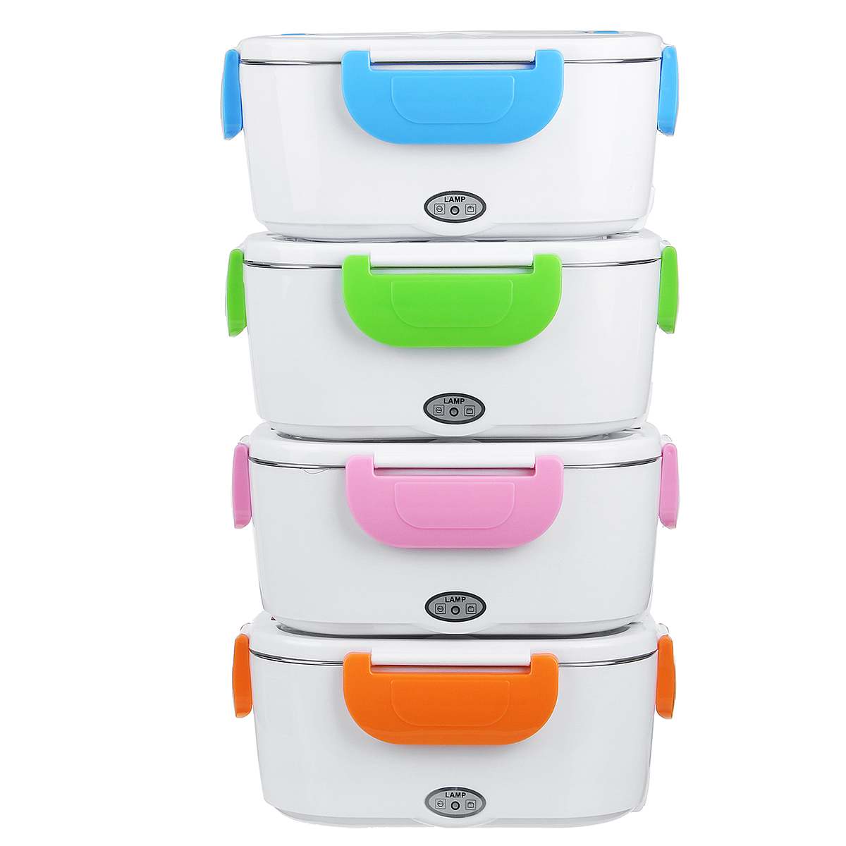 Caja de almuerzo eléctrica portátil de 12V calentada de acero inoxidable cajas Bento contenedor de comida de arroz para el hogar de la Oficina de la escuela