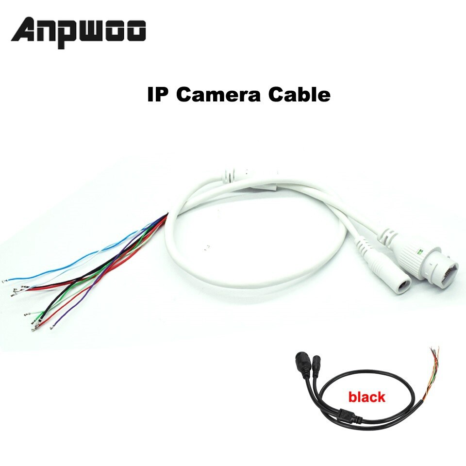 Ip kamera kabel til ip netværk kamera kabel udskift kabel  rj45 kamera kabel  dc12v til cctv ip kamera udskift brug