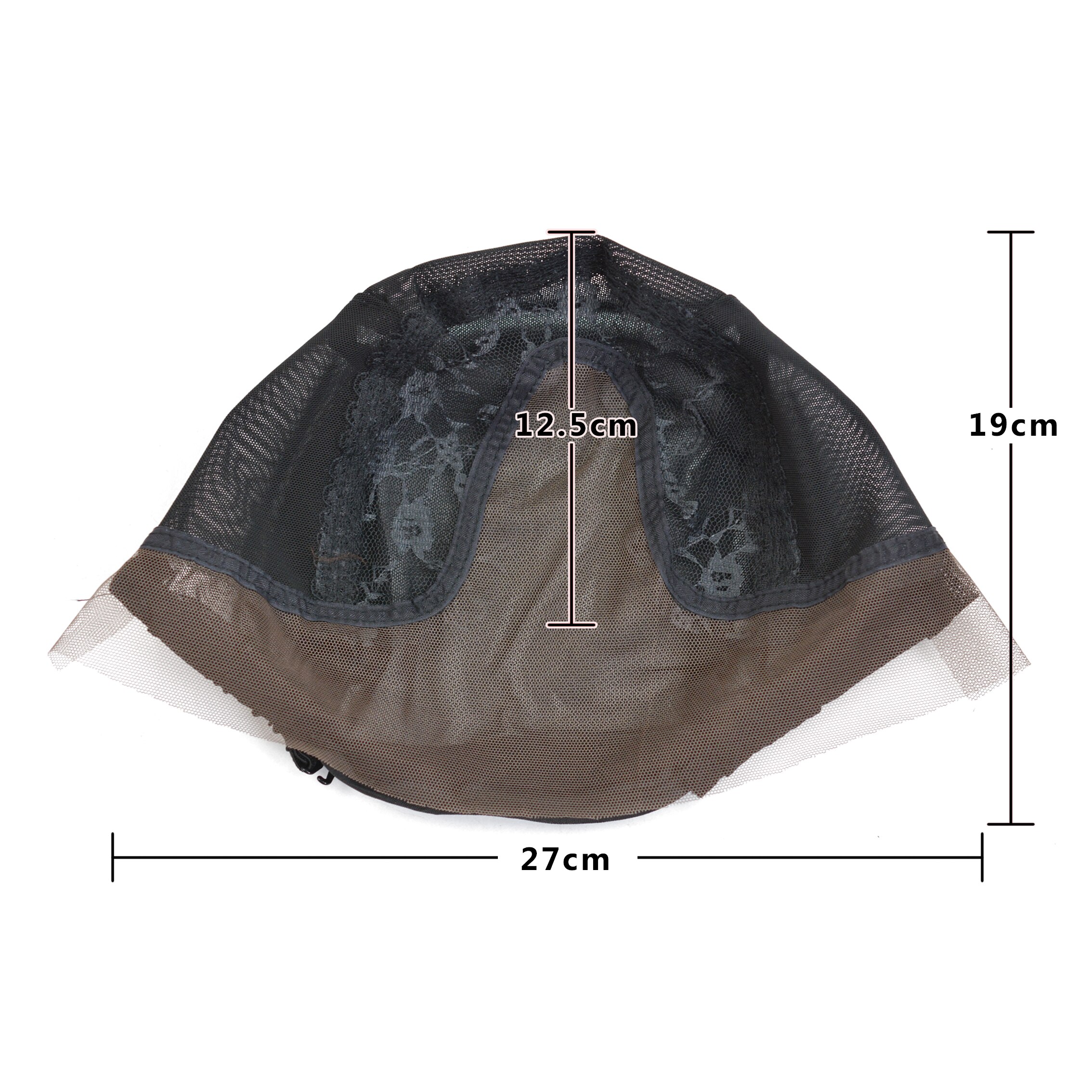 Bonnet Lace Front V part Swiss Lace pour perruque, fabrication de perruques avec sangle élastique au dos, filets pour cheveux en maille