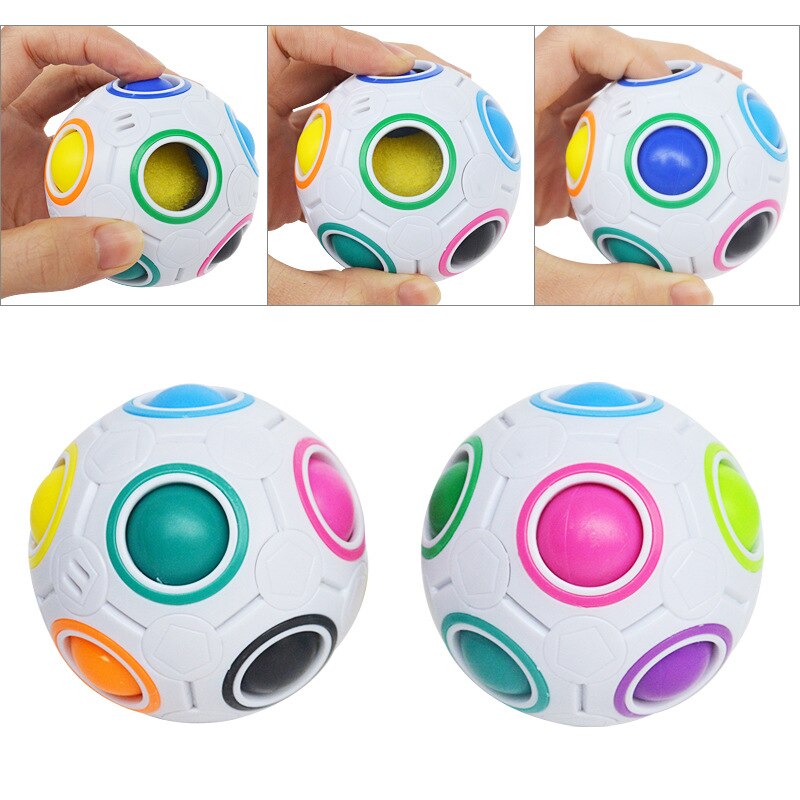 Magie Ball freundlicher Magie Regenbogen Ball Außerirdischer Dekompression Puzzle Würfel freundlicher Kreative FußBall Würfel Party Spiel betonen Linderung Spielzeug