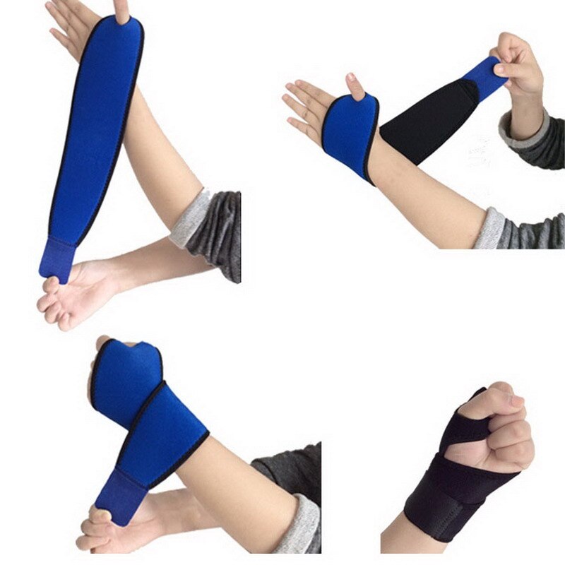 Pols Guard Band Brace Ondersteuning Carpaal Pijn Wraps Bandage Blauw Bandage Pols Brace Ondersteuning