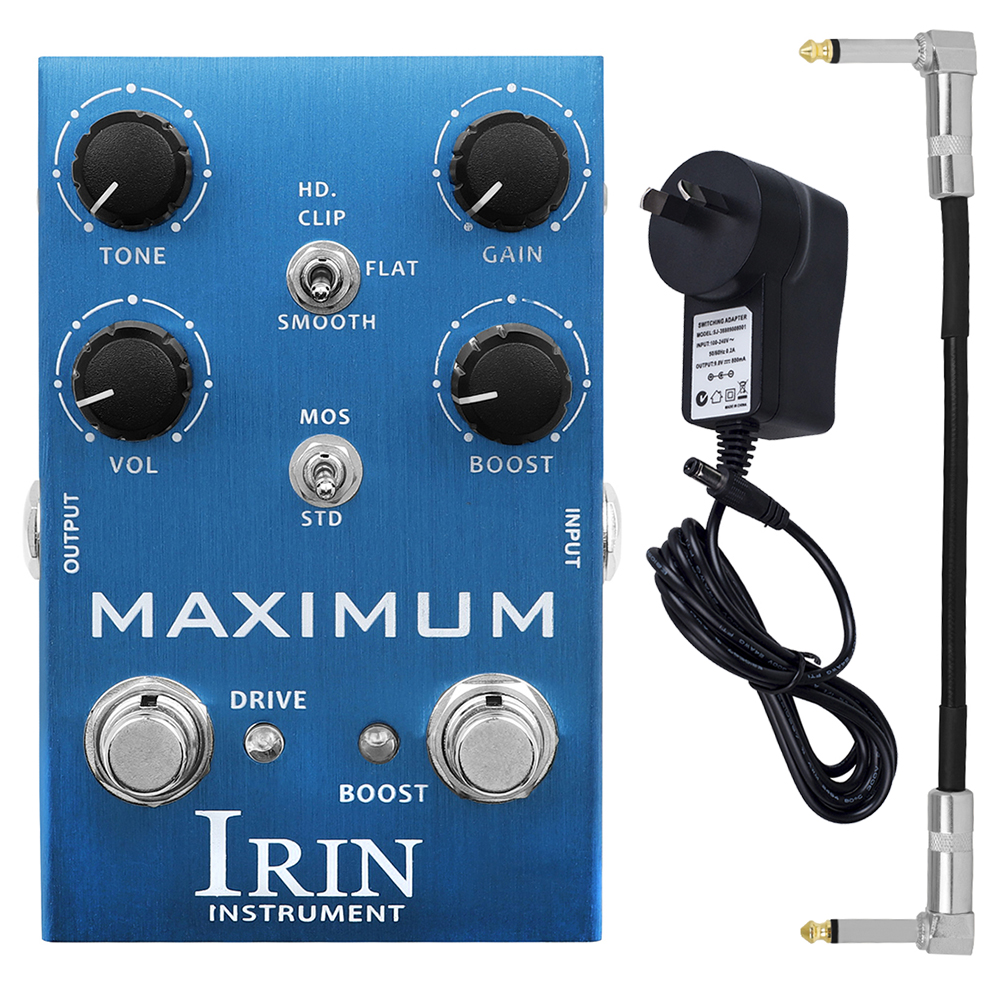 IRIN AN-41 Electric Guitar Effects Pedal MAXIMUM Overdrive Pedal Wild Overdrive Distortion Effect Effector Guitar Accessory: Light Grey