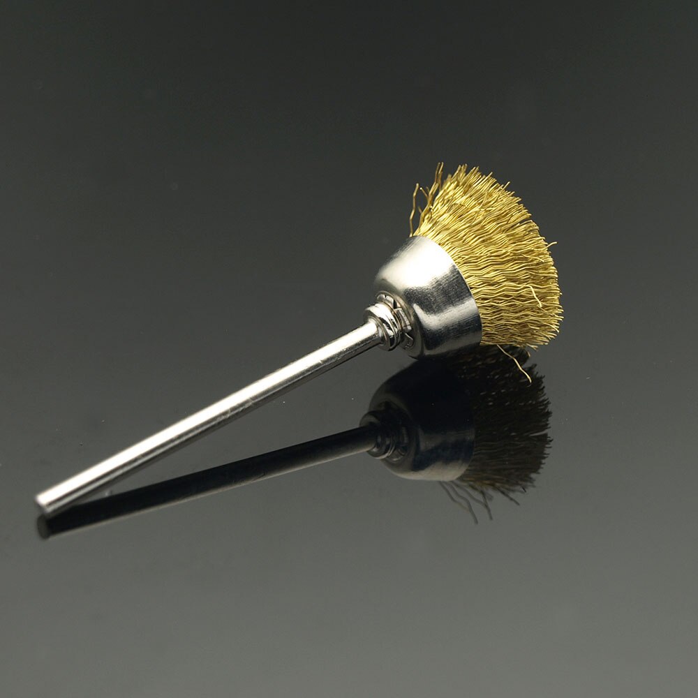 EasyNail-cepillo de limpieza de uñas Cobre dorado, herramienta portátil de acero plateado, para taladros eléctricos de manicura, 1 unidad: 2.35mmWhite
