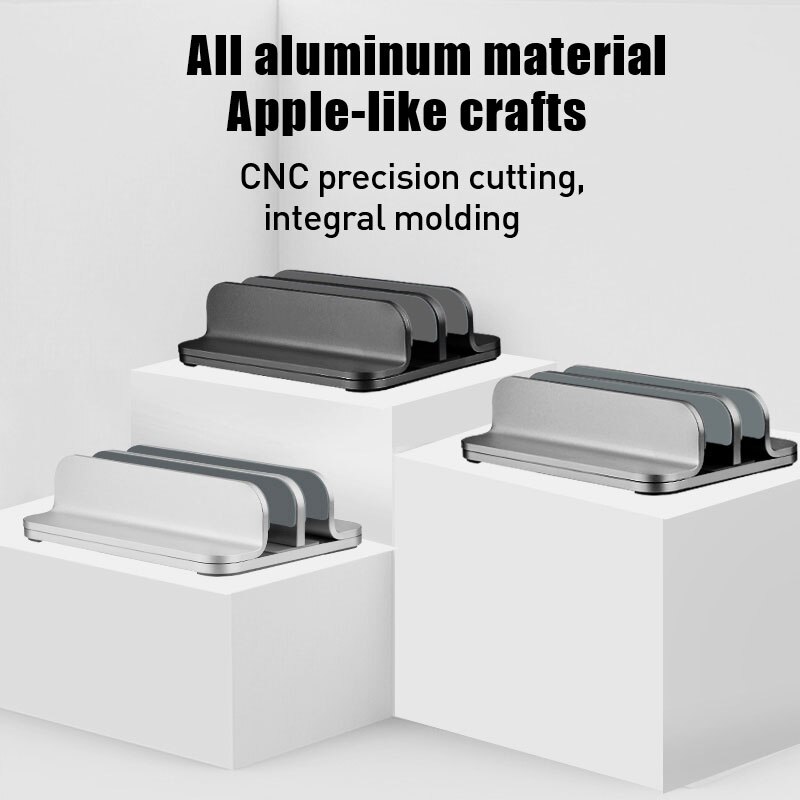 Vertical Adjustable Laptop Stand Aluminium Portable Notebook Mount Support Base Holder For MacBook Pro Air Accessory Book Holder