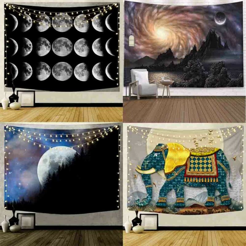 Tapestry Mandala Wall Hanging Boho Cotton Poster Twin Queen Tapestry Home Decor