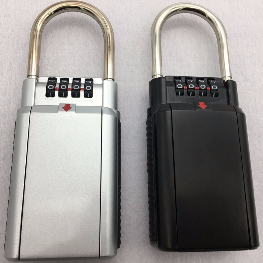 Key Lock Box, Portable 4 Digit Combination Lock Box Wall Mounted Indoor/Outdoor Waterproof Key Lock Box, for Spare Keys